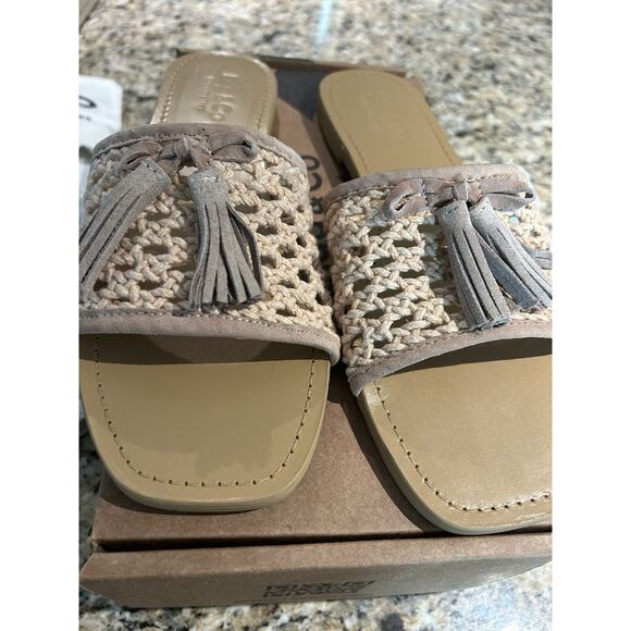 Rag & Co Handcrafted Women CEDAR Woven‎ Suede Slide Flat Sandals 9 New Box Bag - Picture 2 of 16